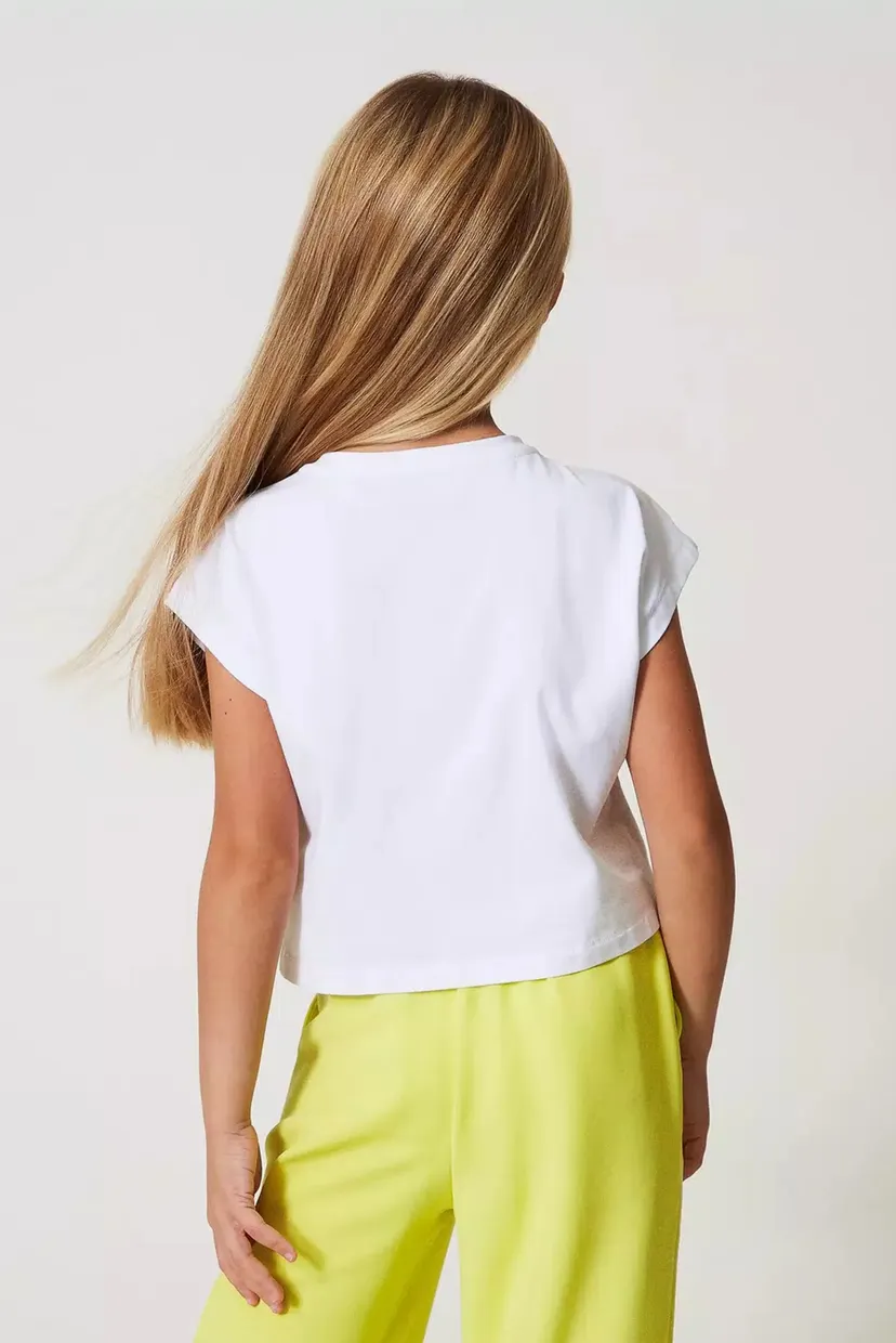 Дитяча біла футболка TWINSET Girl 5