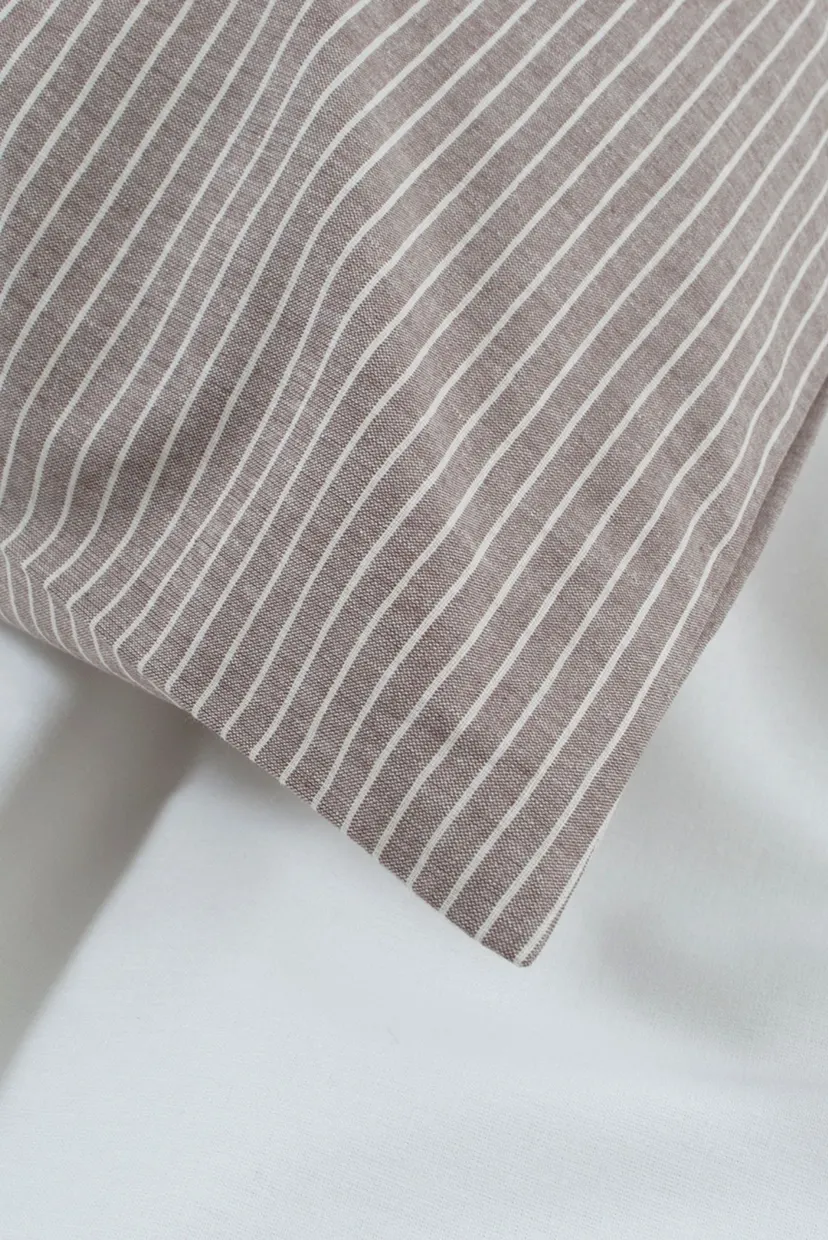 Постельное белье - Premium Percale Stripe коричневый семейный 5