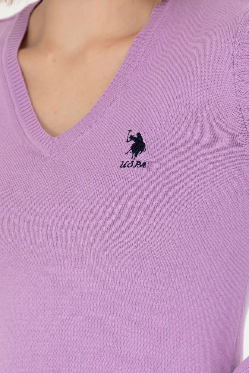 Женский фиолетовый свитер 7