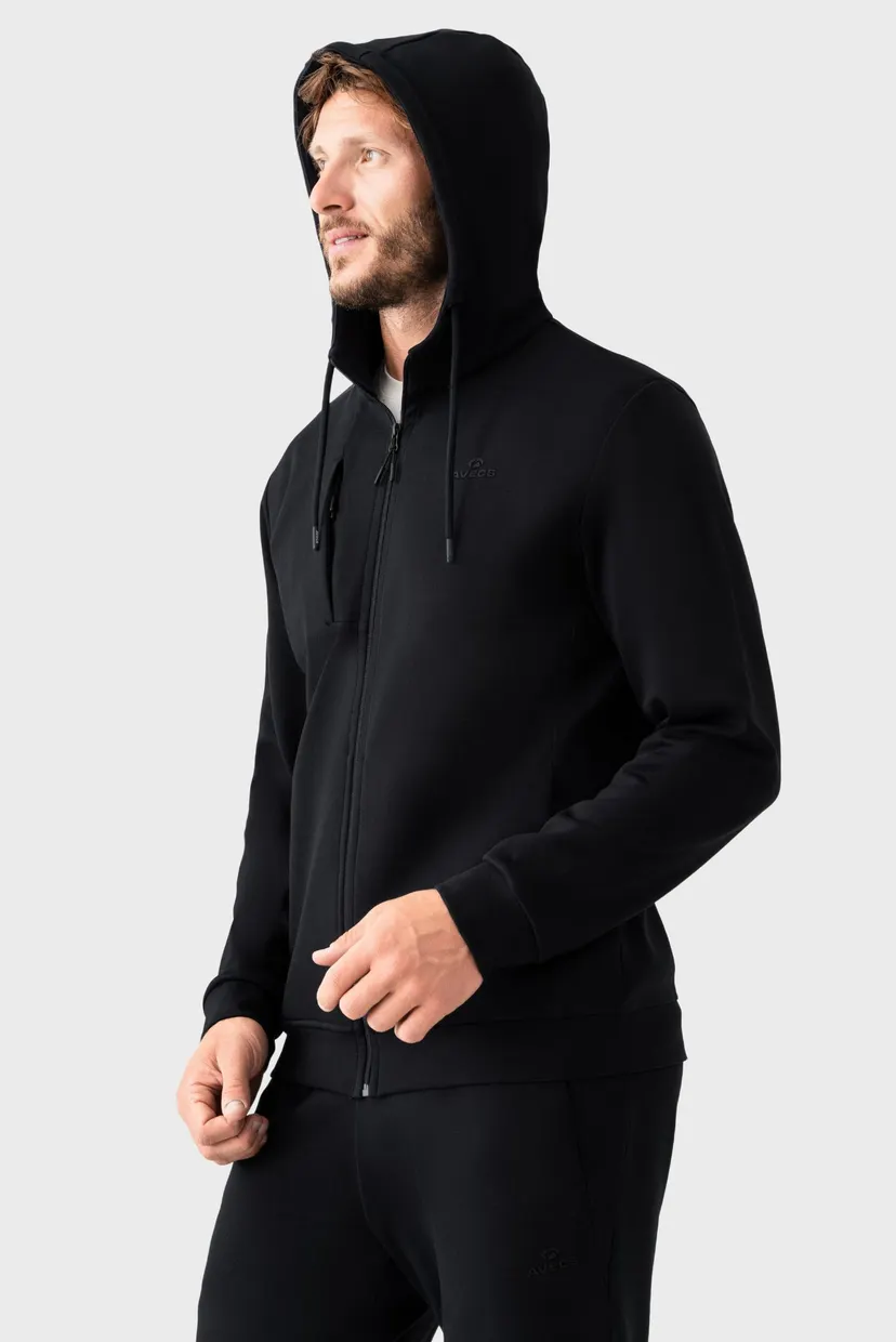 Мужская чёрная спортивная кофта sports jacket 4