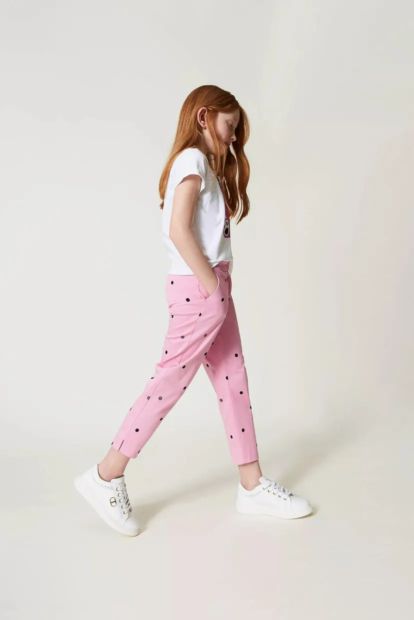 Дитячі рожеві брюки TWINSET Girl 4