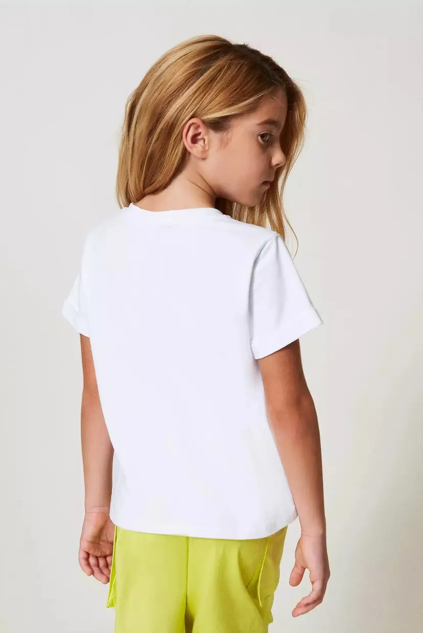 Детская белая фотболка TWINSET Girl 3