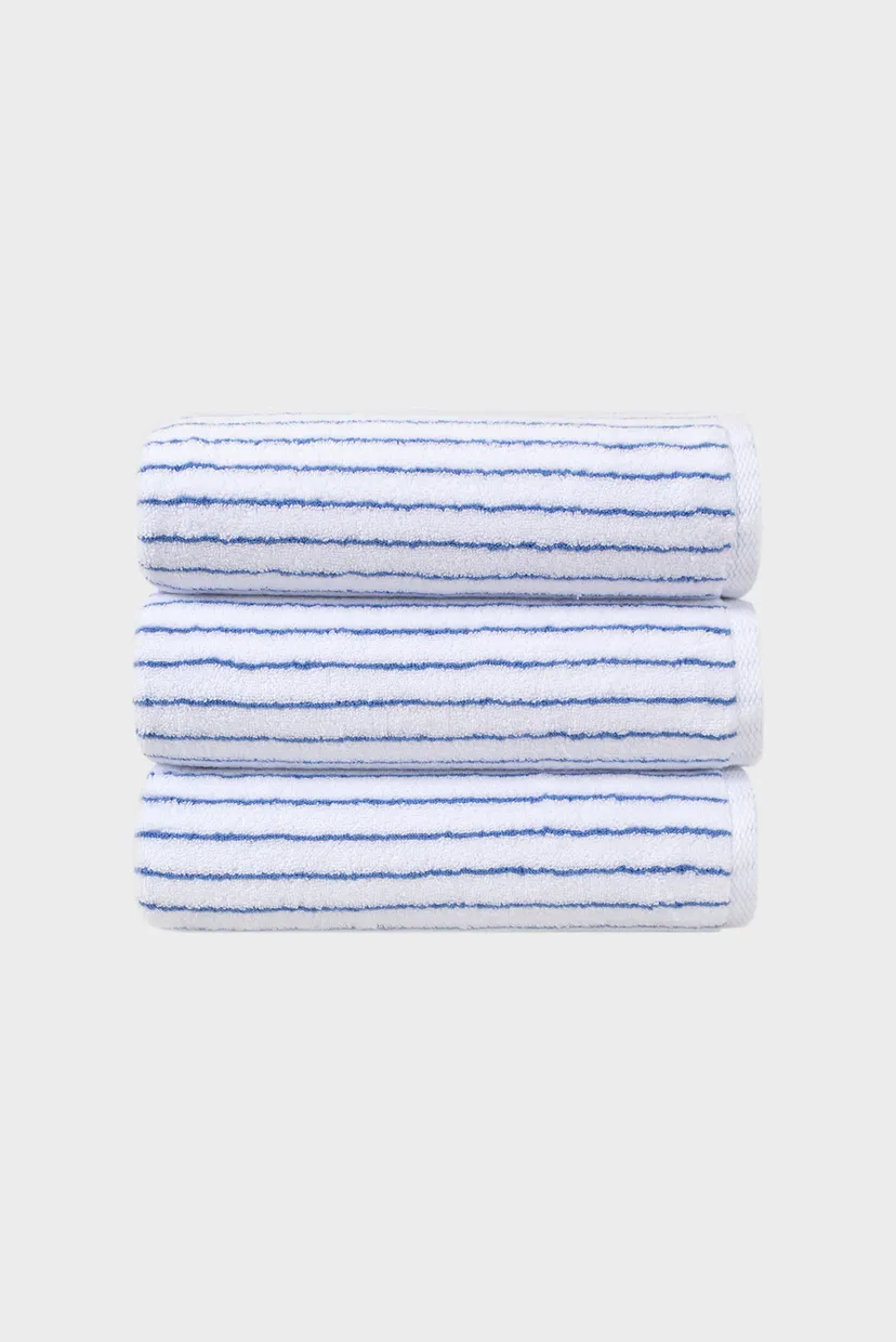 Рушник Готель Premium - Microcotton Stripe White-Blue 70X140 550 г/м² 8