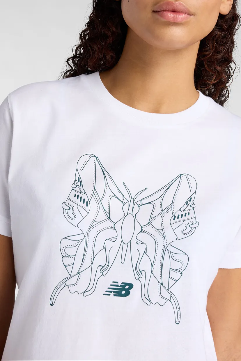ЖІноча біла футболка Butterfly Oversized 4