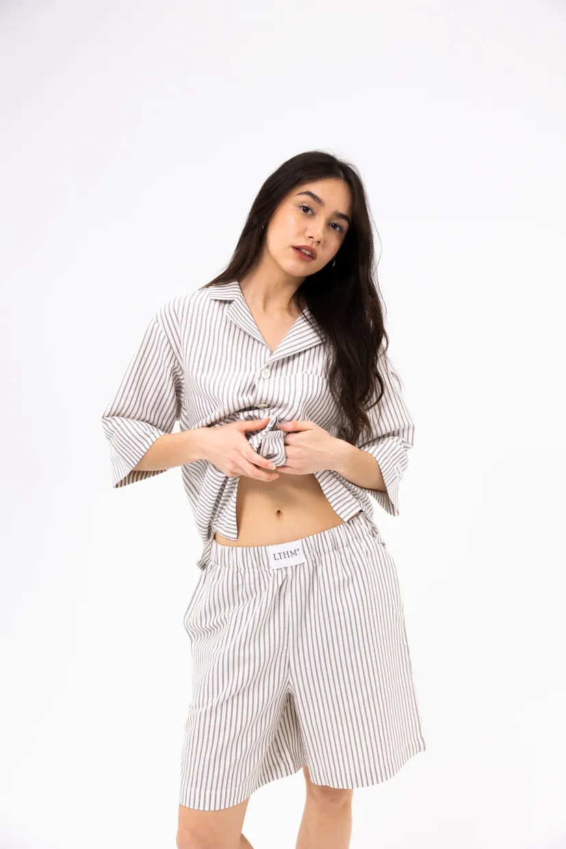 Піжама unisex - City Shorts коричневий 4
