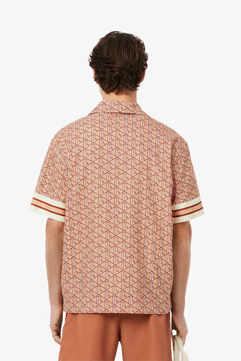Мужская оранжевая рубашка с узором Monogram 4