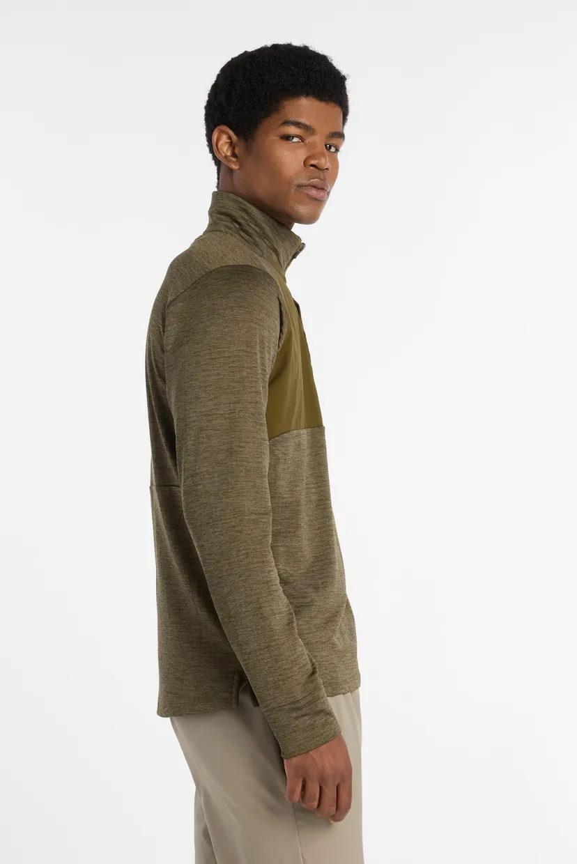 Мужской зеленый реглан Athletics Heat Grid 1/2 Zip 3