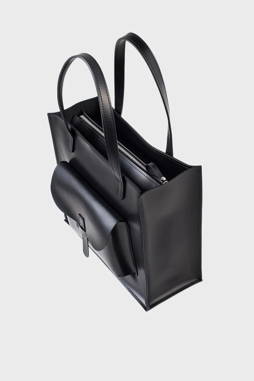 Женская черная сумка Shopper S1 5