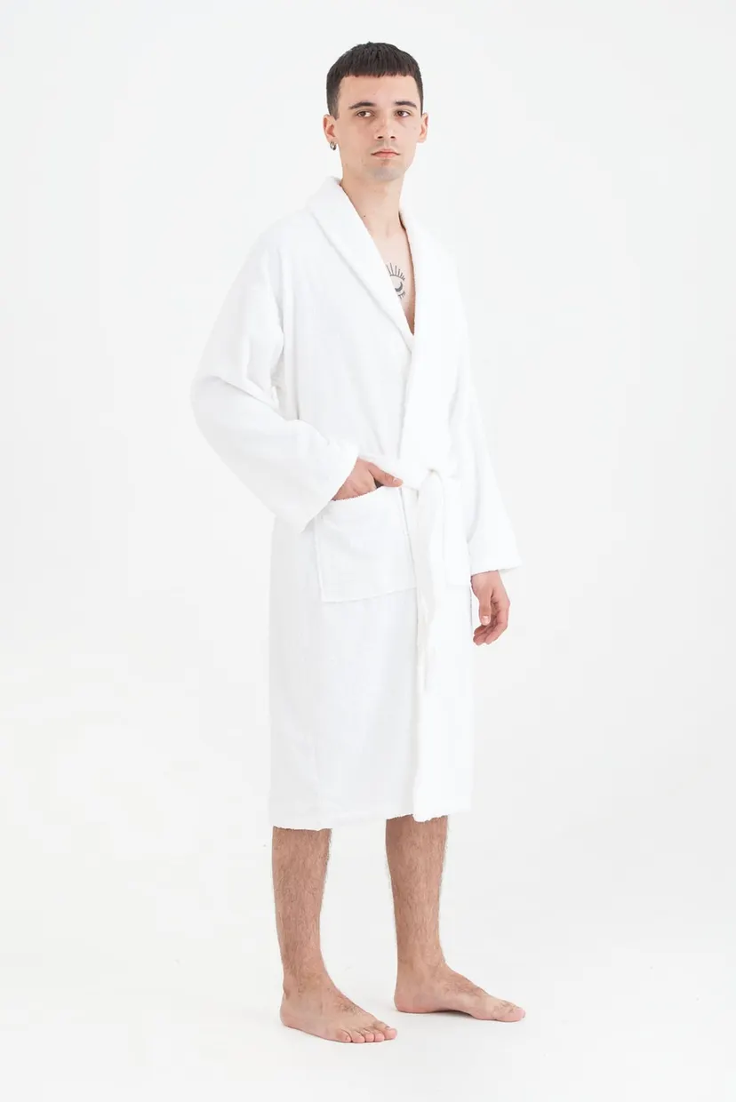 Белый халат Basic Line white (унисекс) 3