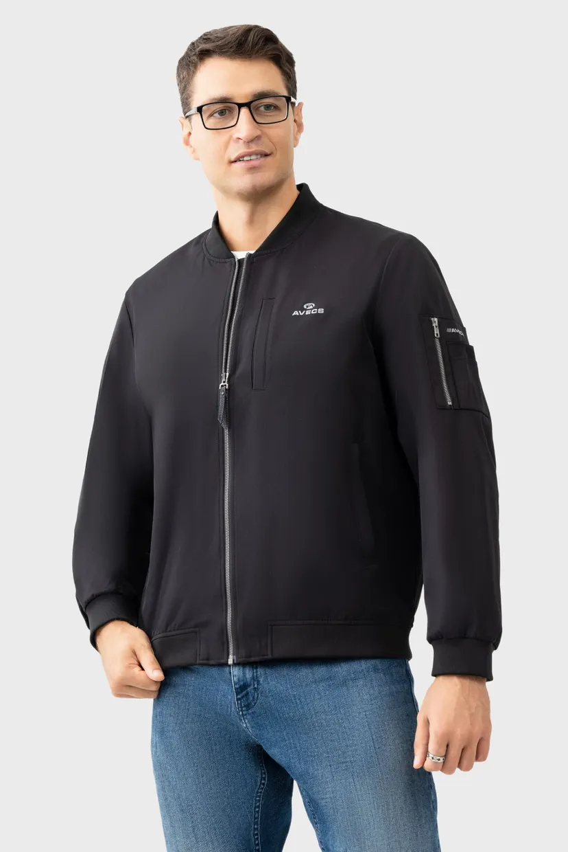 Чоловiча чорна Вітровка Windbreaker 6
