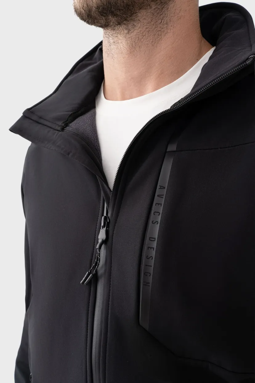 Чоловіча чорна вітровка Windbreaker 9