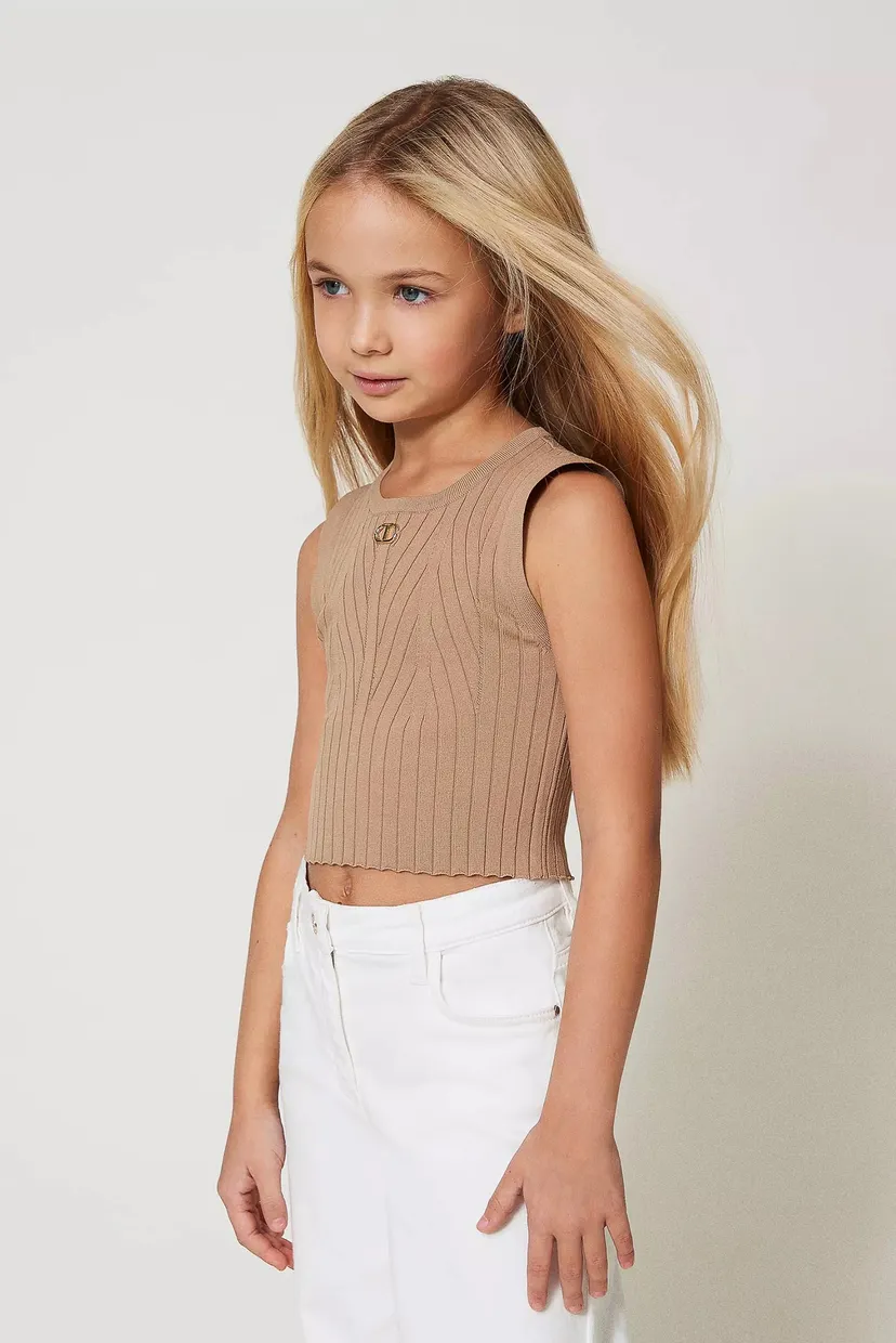 Дитячий бежевий топ TWINSET Girl 4