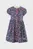 Детское синее платье FLORAL BUTTON-FRONT