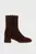 Женские коричневые замшевые ботильоны