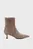 Женские бежевые замшевые ботильоны