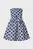 Детское синее платье Dotty Stripe