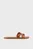 Жіночі коричневі шкіряні шльопанці