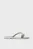Жіночі білі шкіряні шльопанці