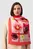 Жіноча шовкова хустина Ukrainian pink mallow, 55 х 55 см