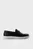 Мужские черные кожаные слипоны