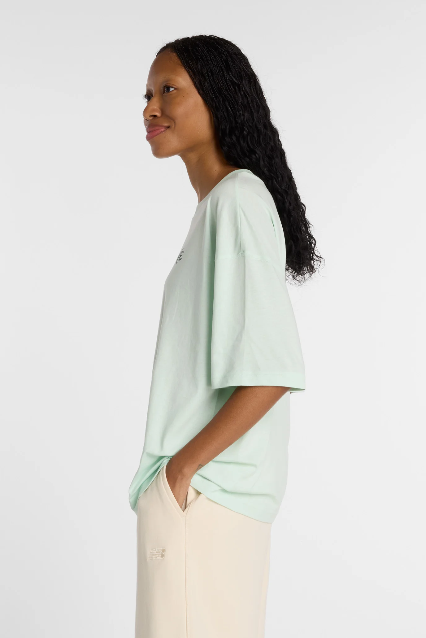 Женская мятная футболка Visibly Loved Oversized New Balance