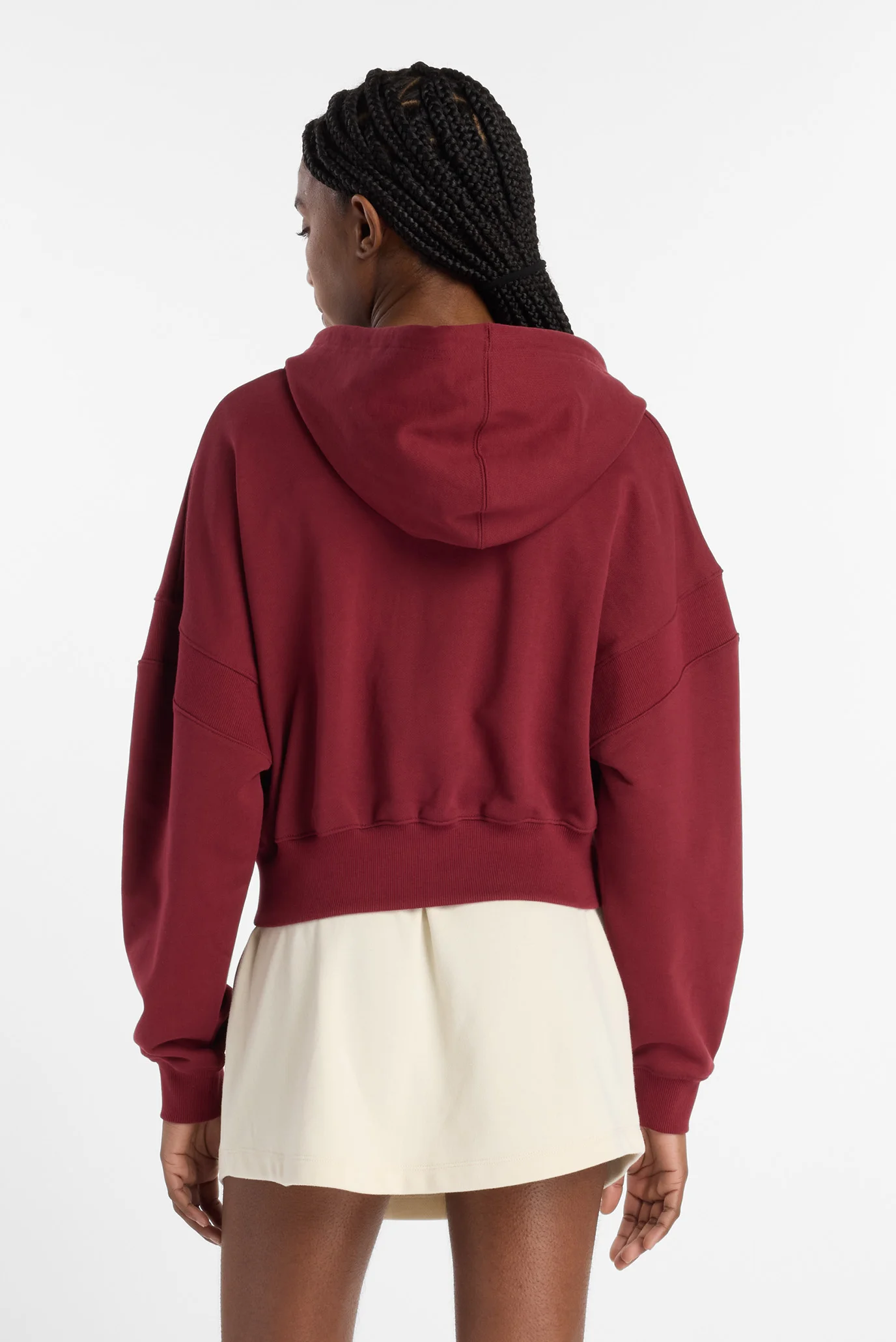Жіноче бордове худі French Terry Full Zip New Balance WJ51506MHB