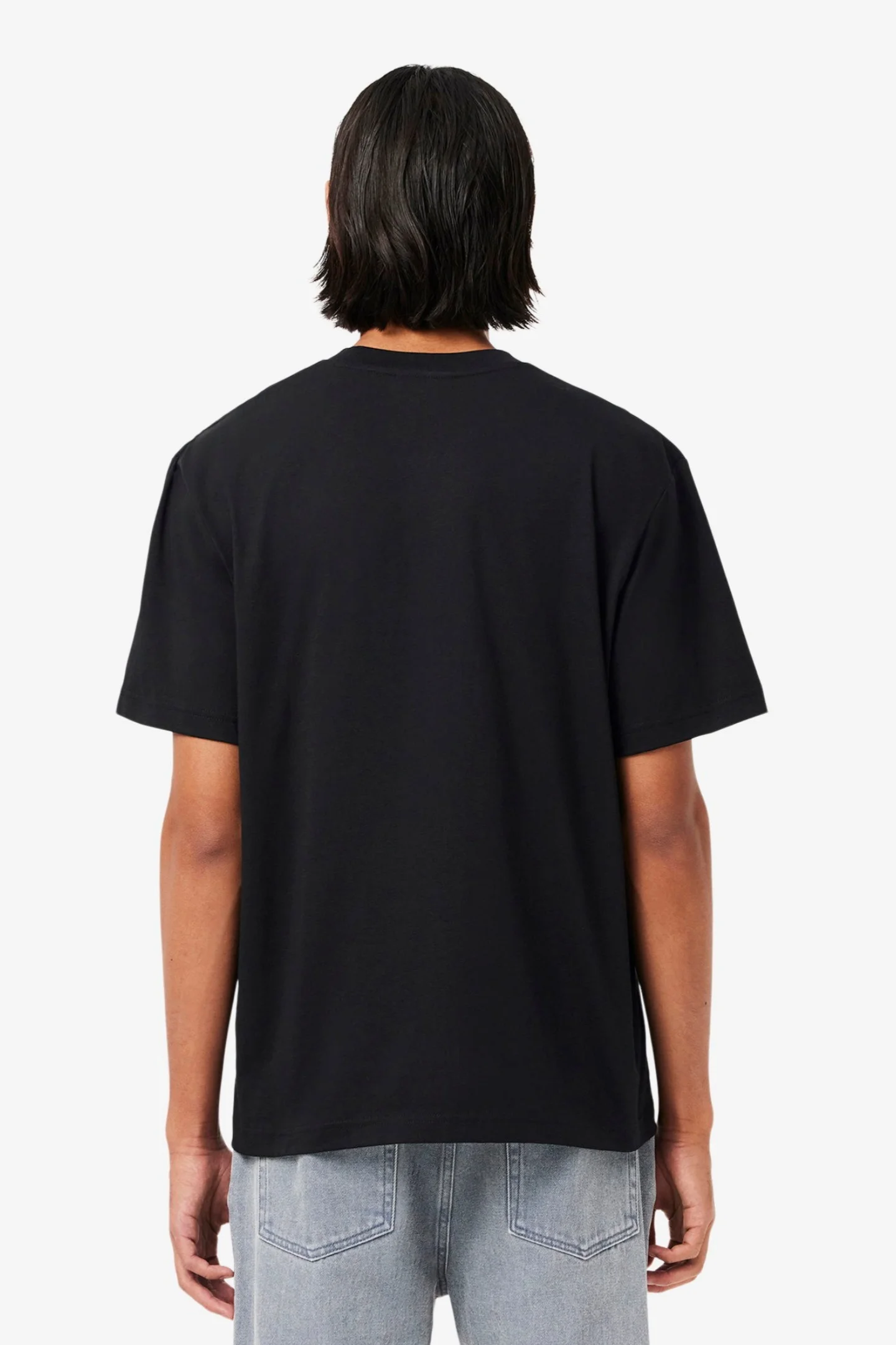 Мужская чёрная футболка Classic fit Lacoste TH7318031 — MD-Fashion