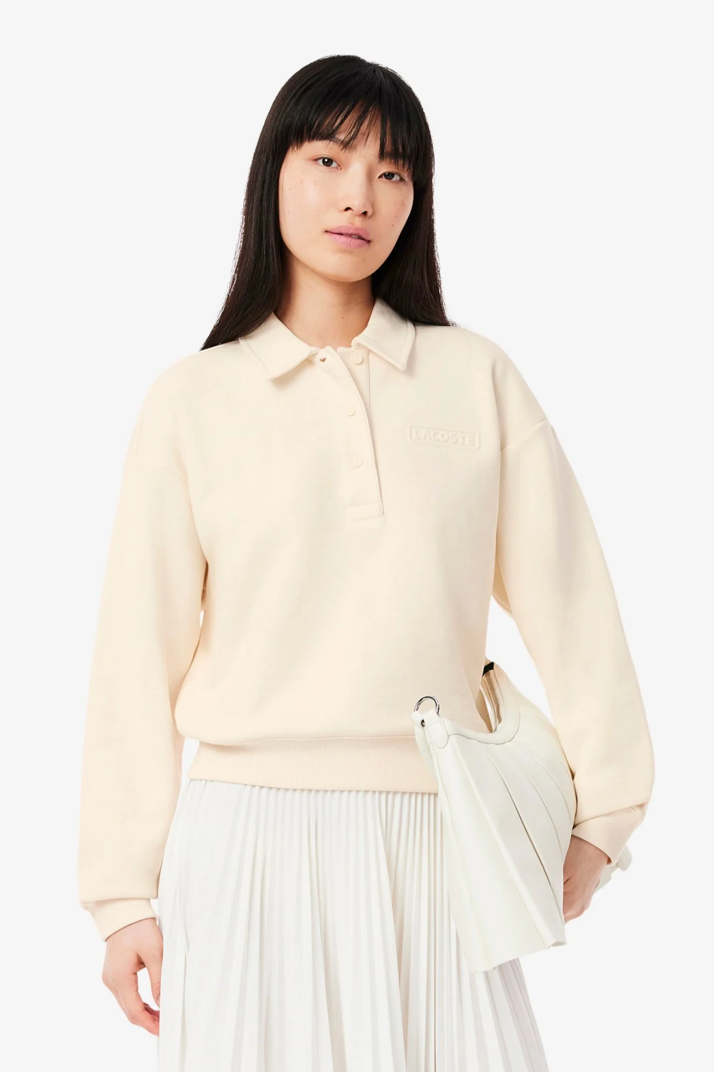 Женская бежевая толстовка. Lacoste SF0351XFJ — MD-Fashion