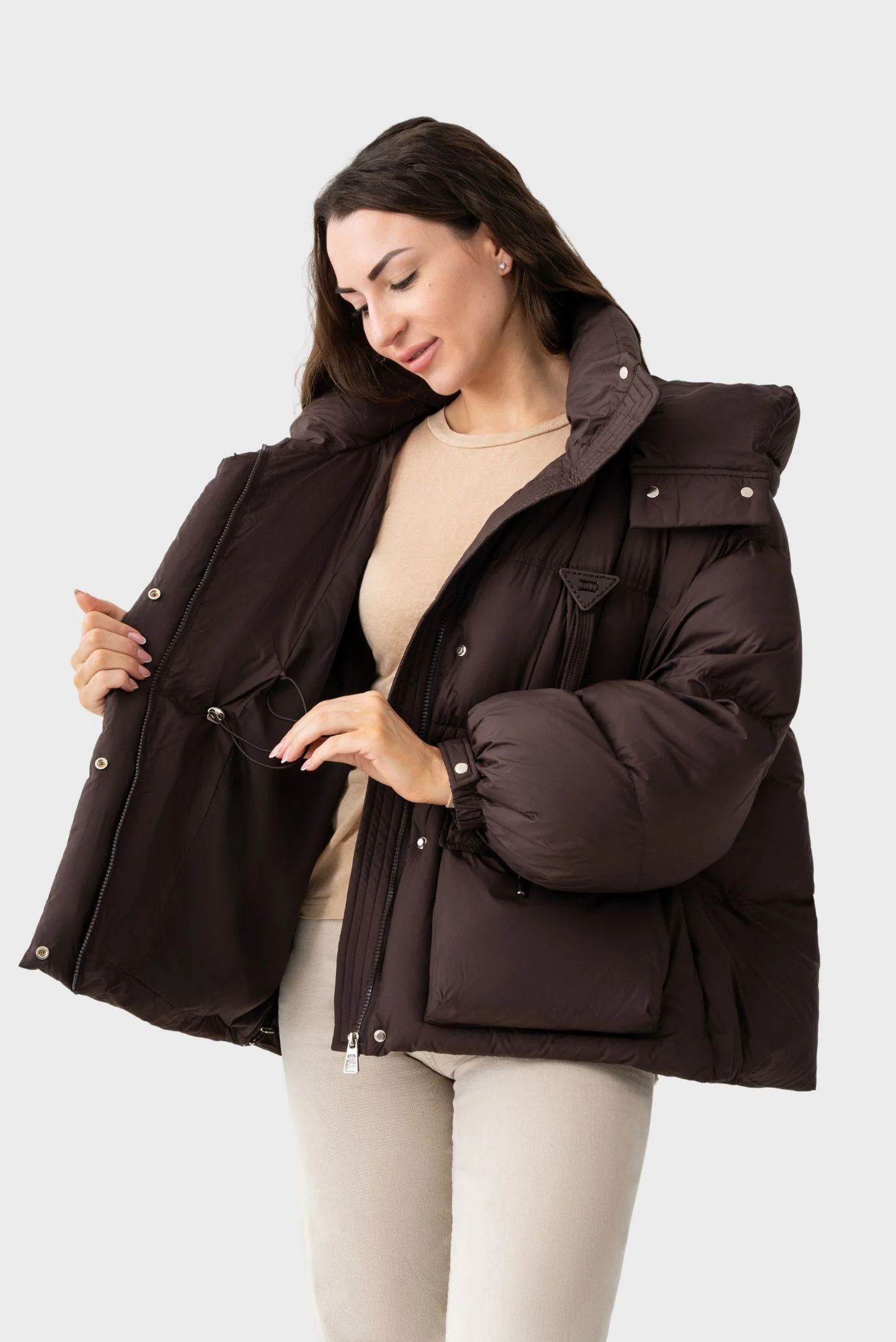 Женская коричневая куртка Jacket AVECS 70547/57 — MD-Fashion