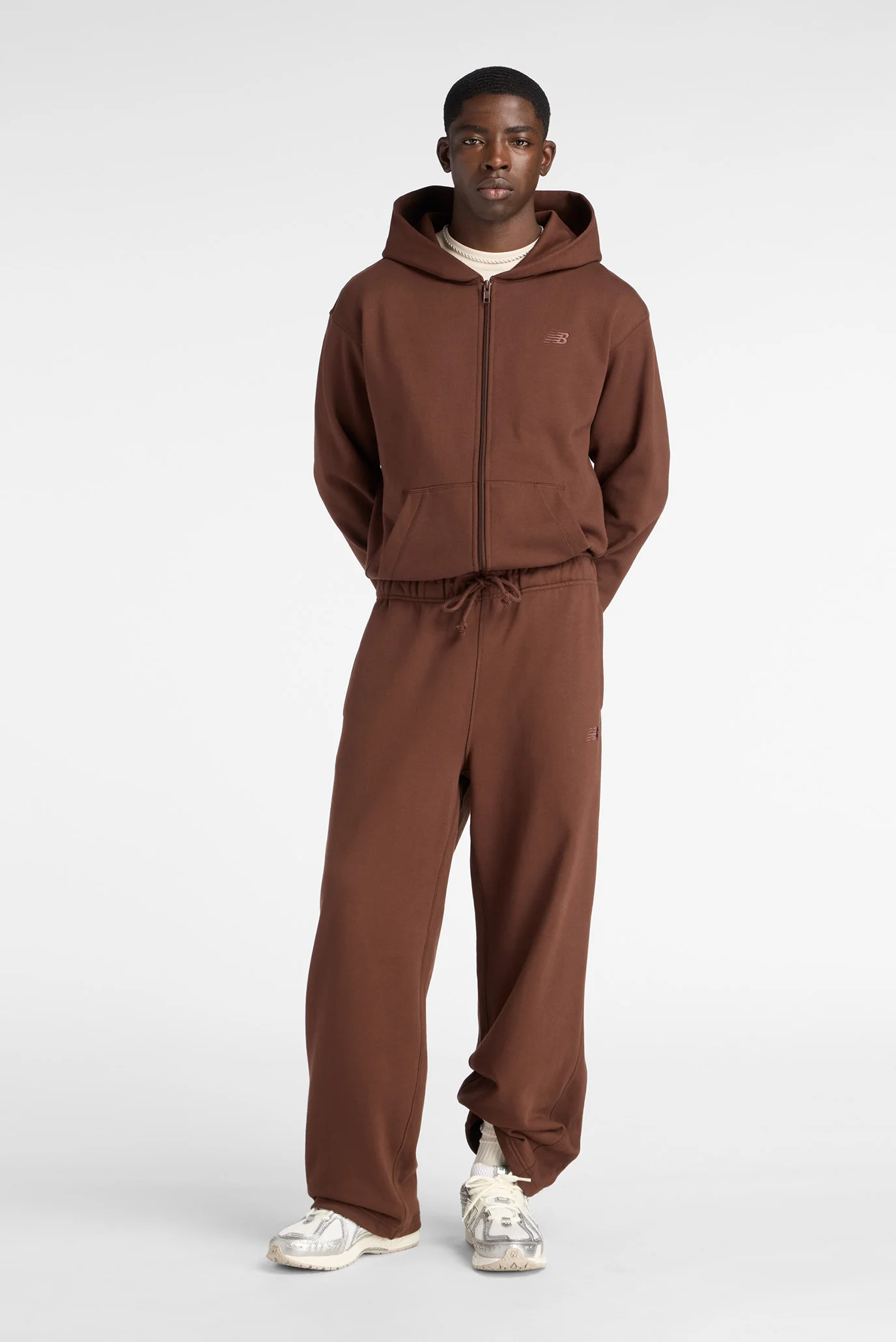 Мужское коричневое худи Athletics French Terry Full Zip New