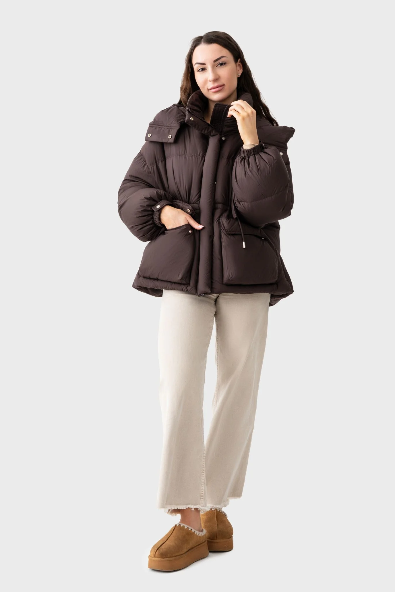 Женская коричневая куртка Jacket AVECS 70547/57 — MD-Fashion